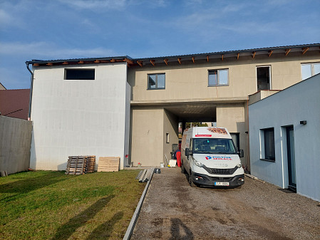 Izolace stropu novostavby ubytování na Břeclavsku